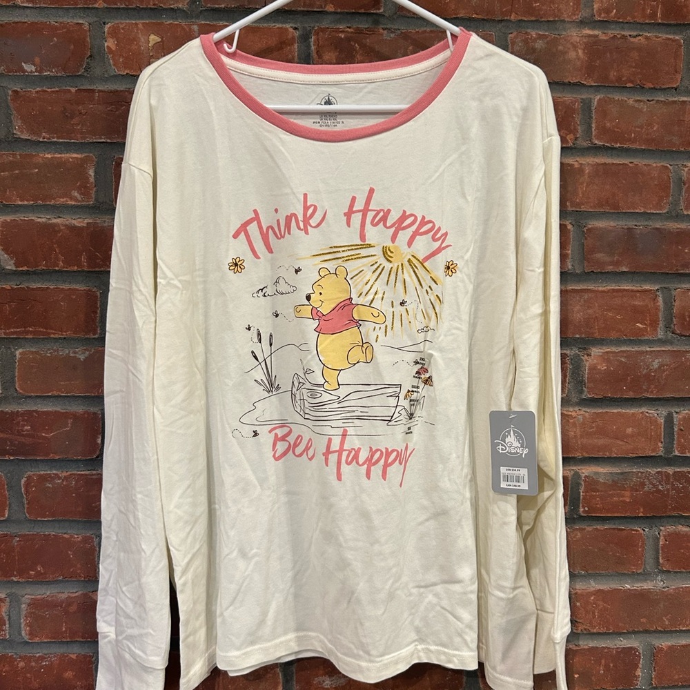 NWT Disney Cream and Pink Winnie the Pooh Shirt